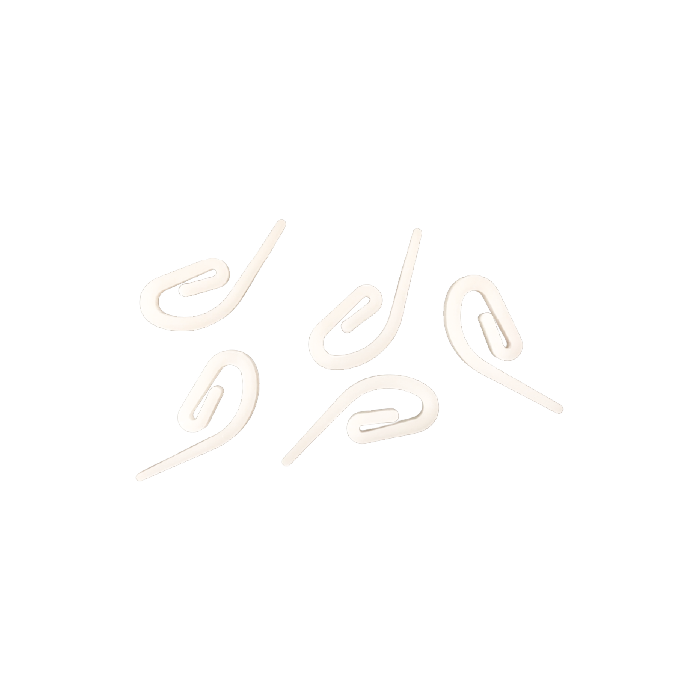 Plastic Pin Hook (Hook Type 1) – 200 pc/bag-WHT